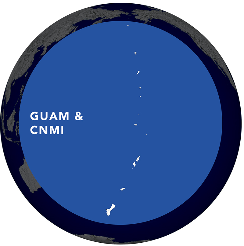 Guam and CNMI map