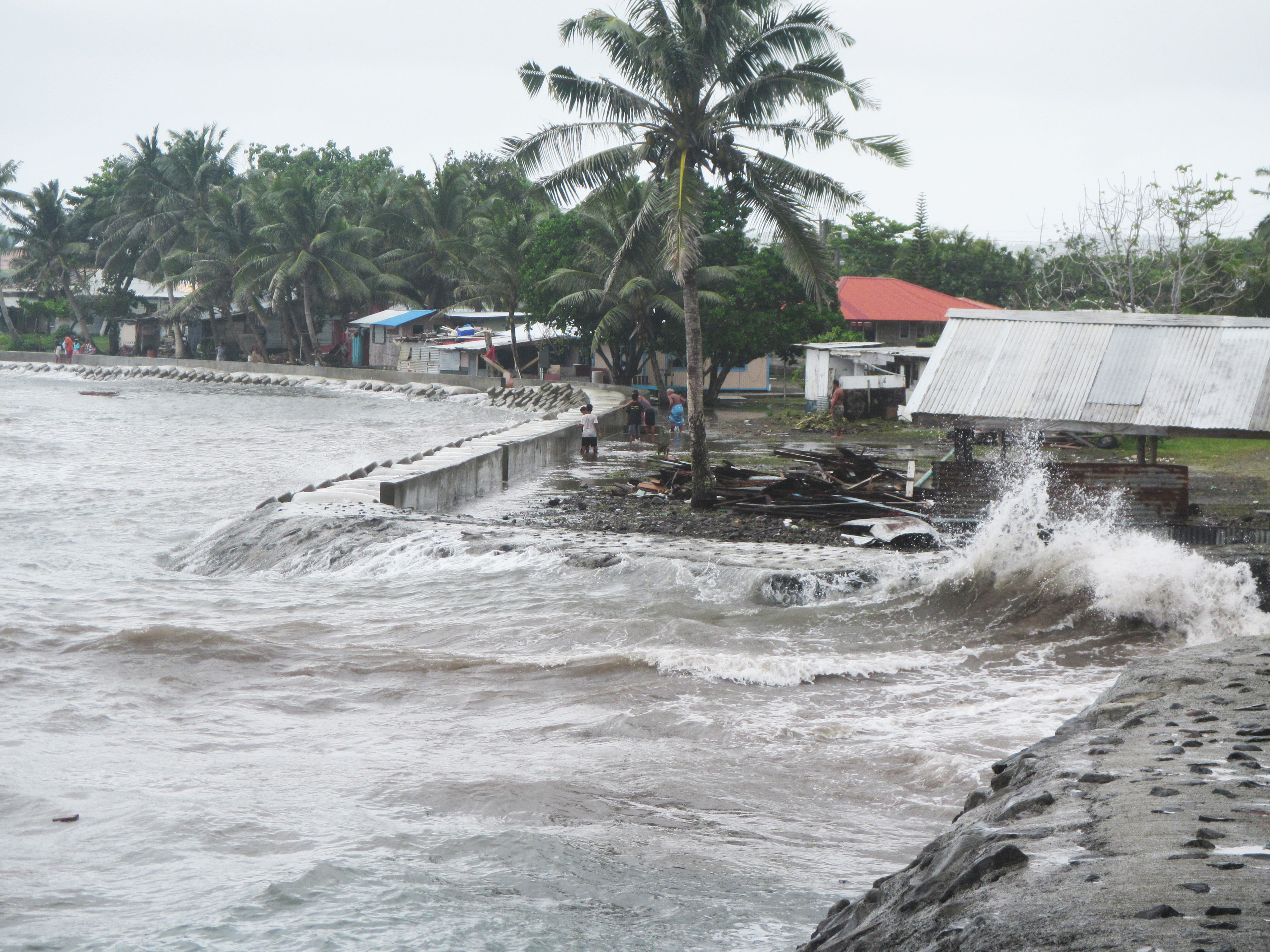 hurricanes bring high water and large waves to American Samoa.
