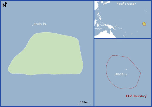 Jarvis Islandin kartta