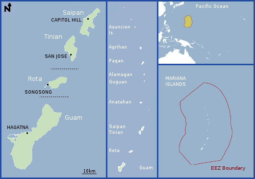 Остров гуам на карте