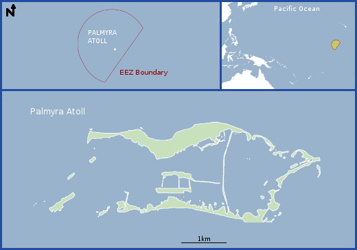 Map of Palmyra Atoll