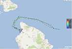 Travel time for Aʻa2 Wave Glider mission