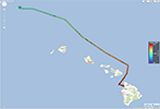 Travel time for Aʻa Wave Glider mission