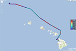 Peak wave from direction for Aʻa Wave Glider mission