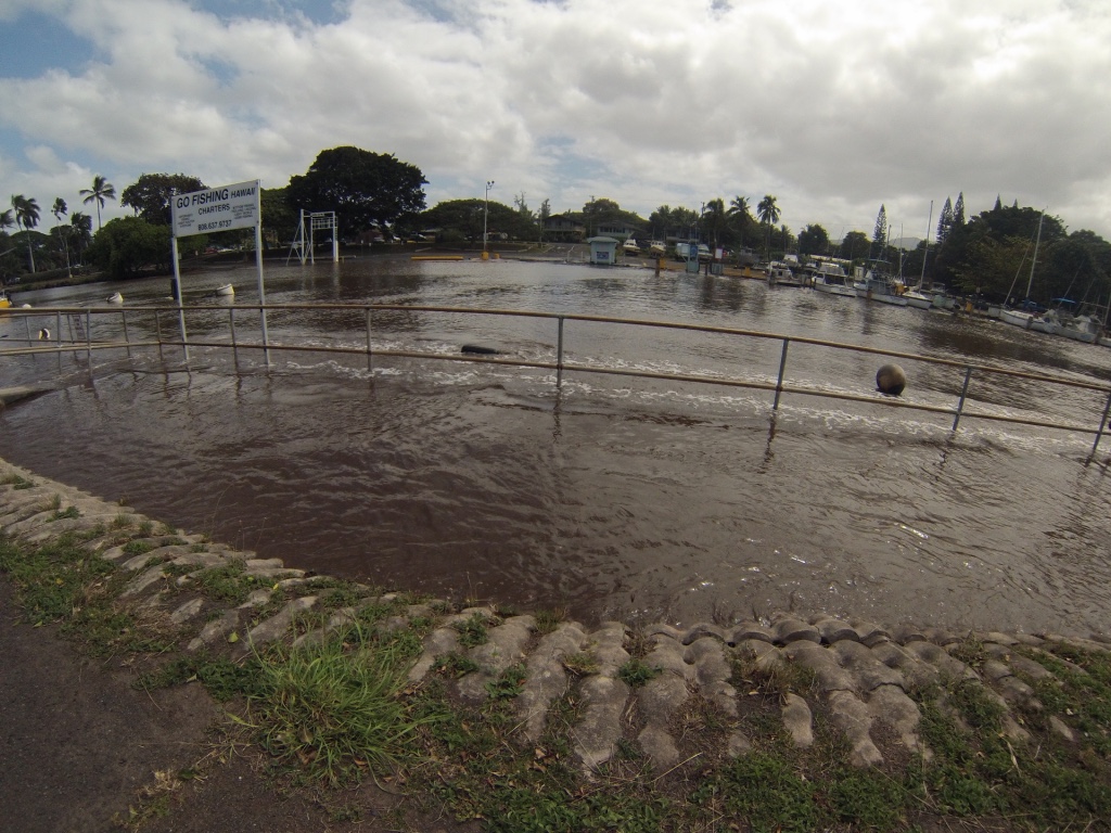 Example of Harbor Surge in Haleiwa, February 2016