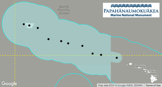 PacIOOS Voyager: Papahanaumokuakea new boundary (2016-08-26)