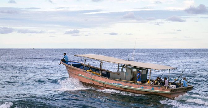 Fishing boat in Marshall Islands. Credit: Phil Welch.